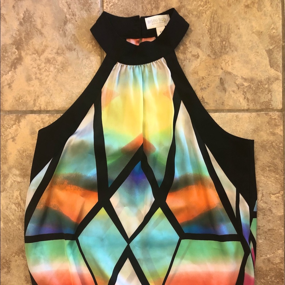 Bisou Bisou Michele Bohbot Geometric Top XS